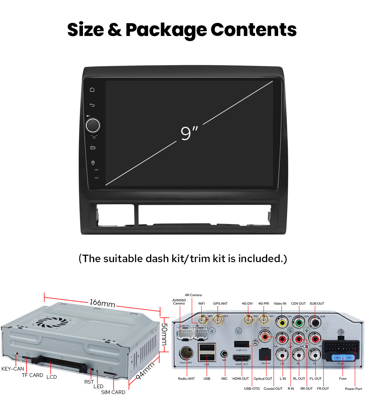  JOYING Android 13 Car Radio Headunit for 2005-2015 Toyota Tacoma Plug and Play
